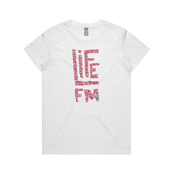 Life FM Towns Logo - White - ascolour/MAPLE TEE Thumbnail