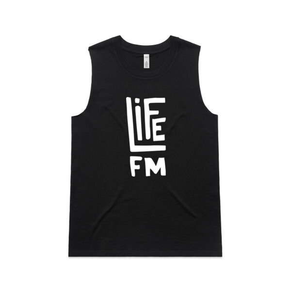 Life FM Logo - Black - ascolour/WO'S UPSIDE TANK Thumbnail