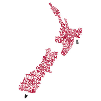 Life FM Towns Map - White - ascolour/STAPLE TEE Design