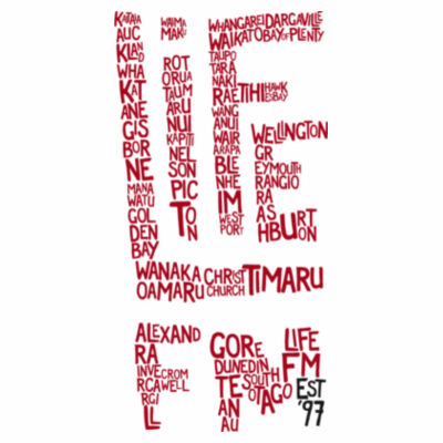 Life FM Towns Logo - White - ascolour/WO'S UPSIDE TANK Design